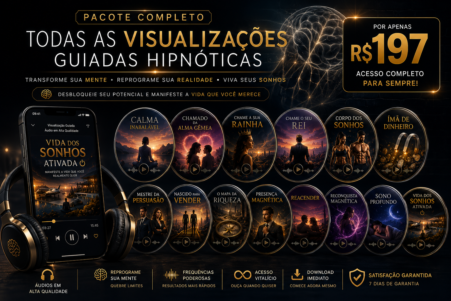 Pacote Completo — Todas as Visualizações Guiadas Hipnóticas